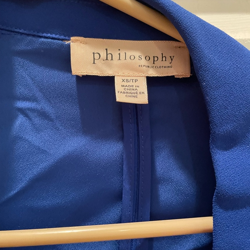 Blue Philosophy Ruffle Blazer - Picture 3 of 5